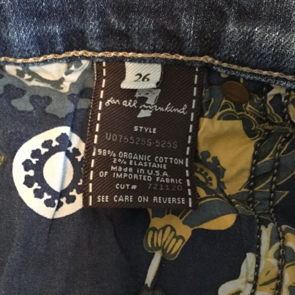 7 For All Mankind Organic Cotton Jeans Sz 26 - Picture 3 of 7